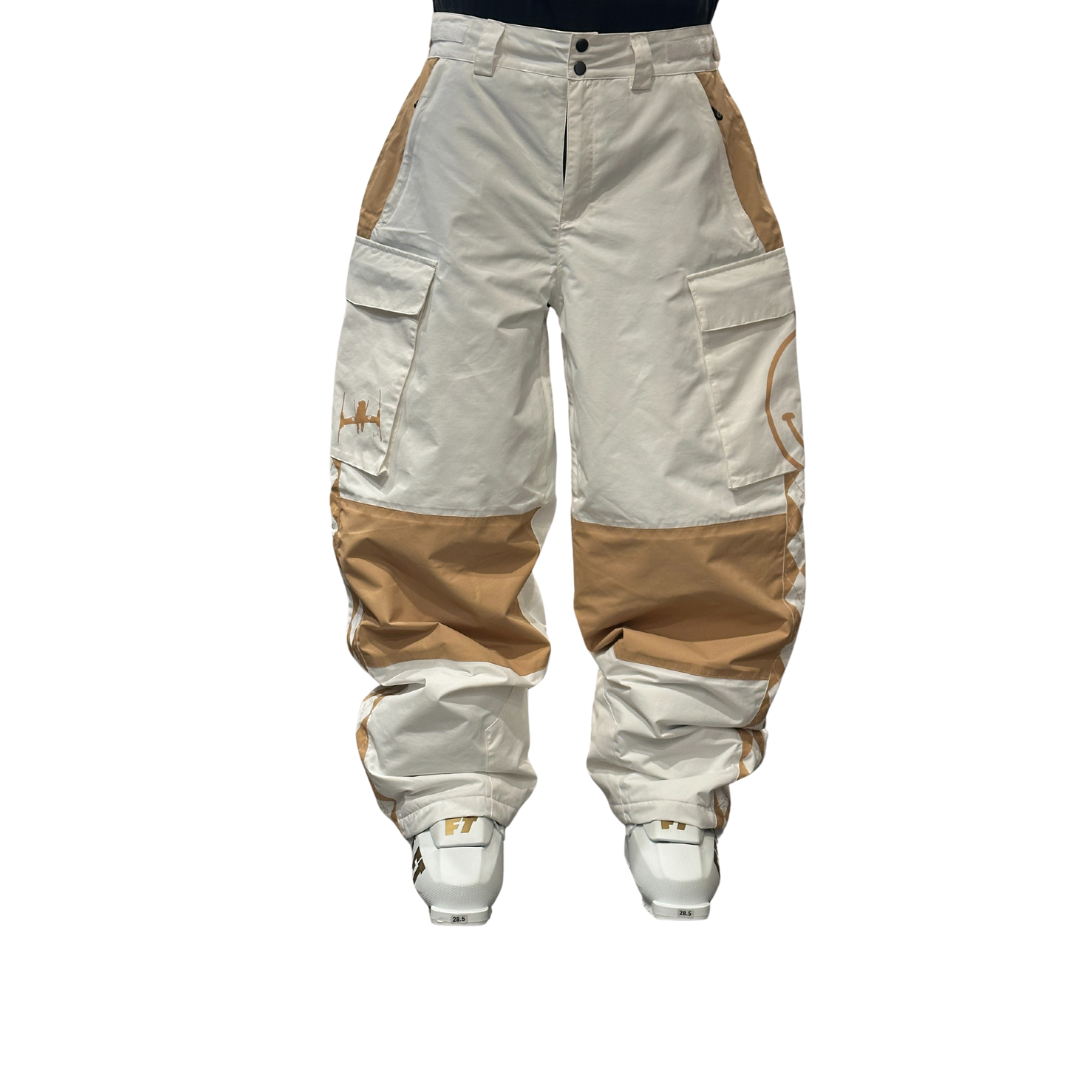 White and Khaki Mogul Pants