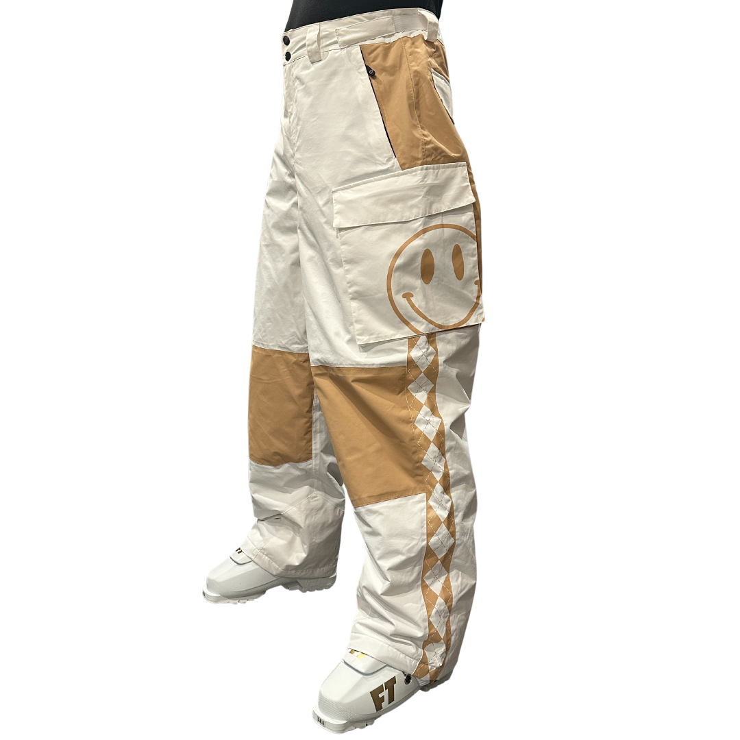 White and Khaki Mogul Pants